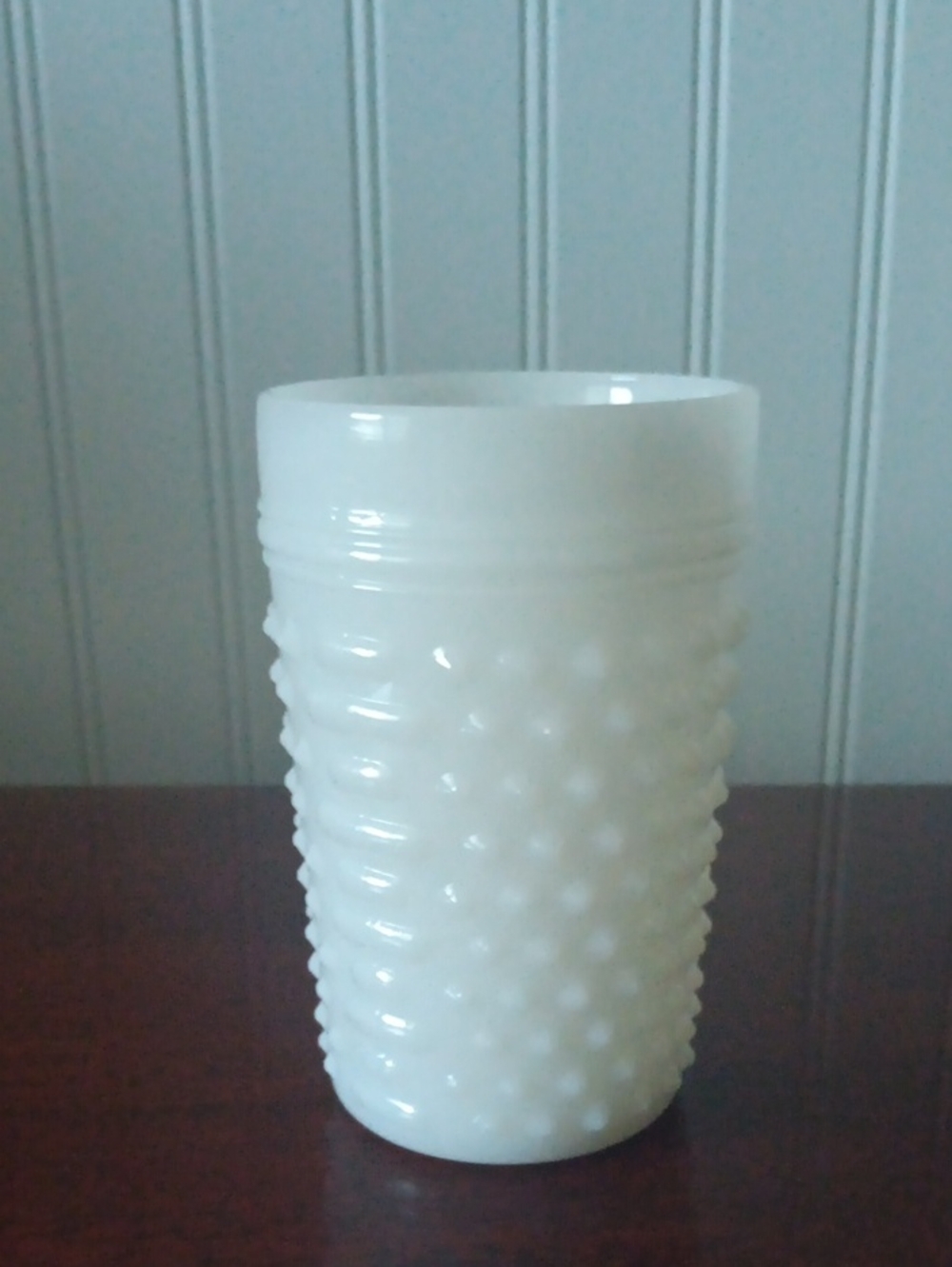 Anchor Hocking White Hobnail Glass Tumbler